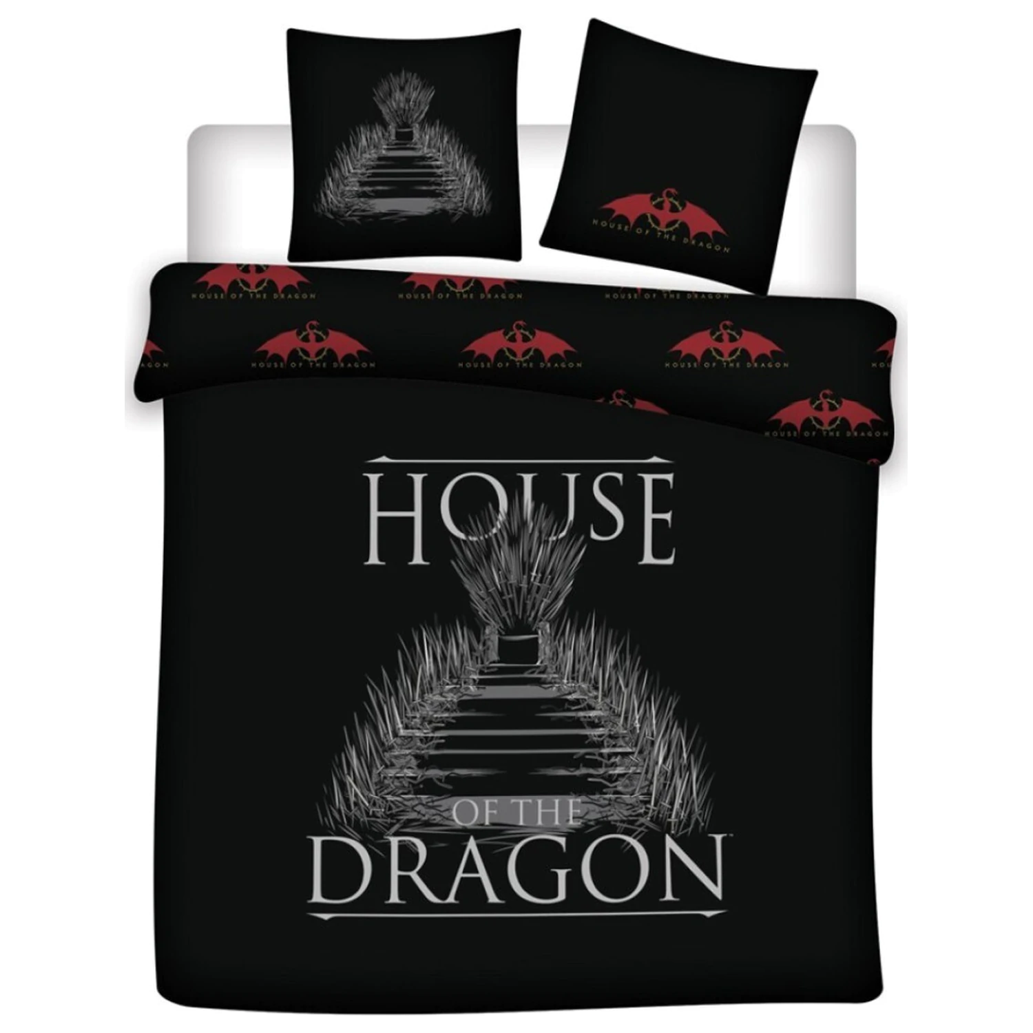 House of the Dragon Black Microfiber Double Duvet Cover product photo