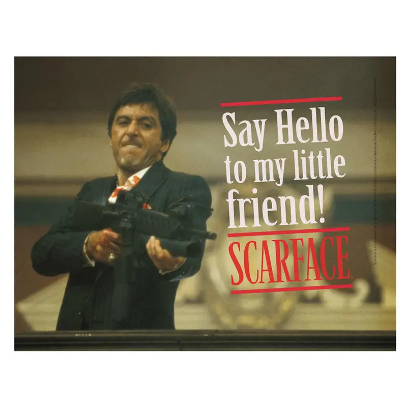 Scarface Say Hello glass poster product photo