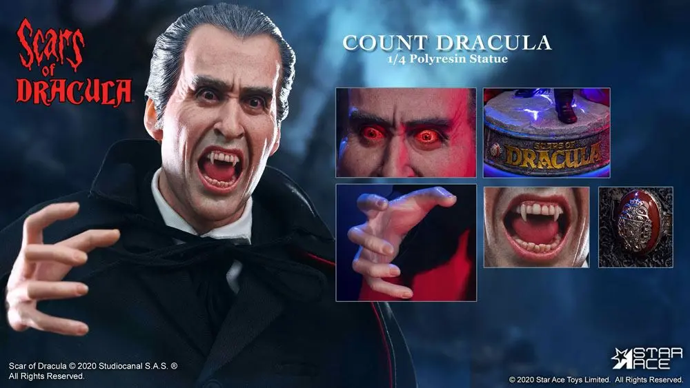 Scars of Dracula Statue 1/4 Count Dracula 2.0 DX Version 53 cm product photo