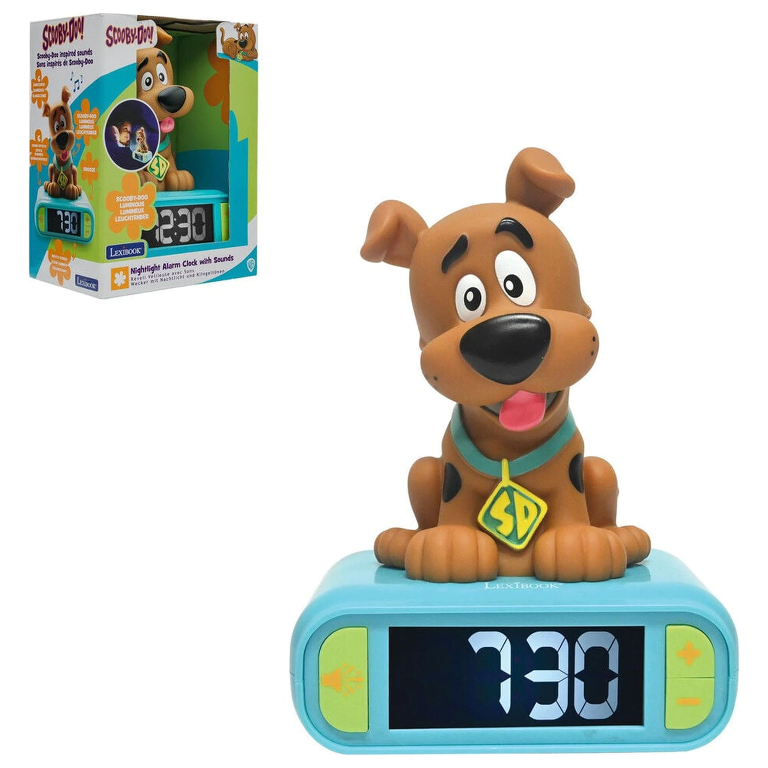 Scooby Doo Digital alarm clock with Doo 3D night light and sound effects product photo