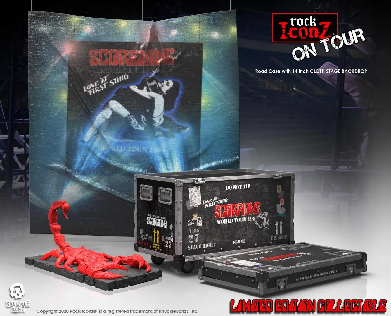 Scorpions Rock Ikonz On Tour World Tour 1984 Road Case Statue + Stage Backdrop product photo