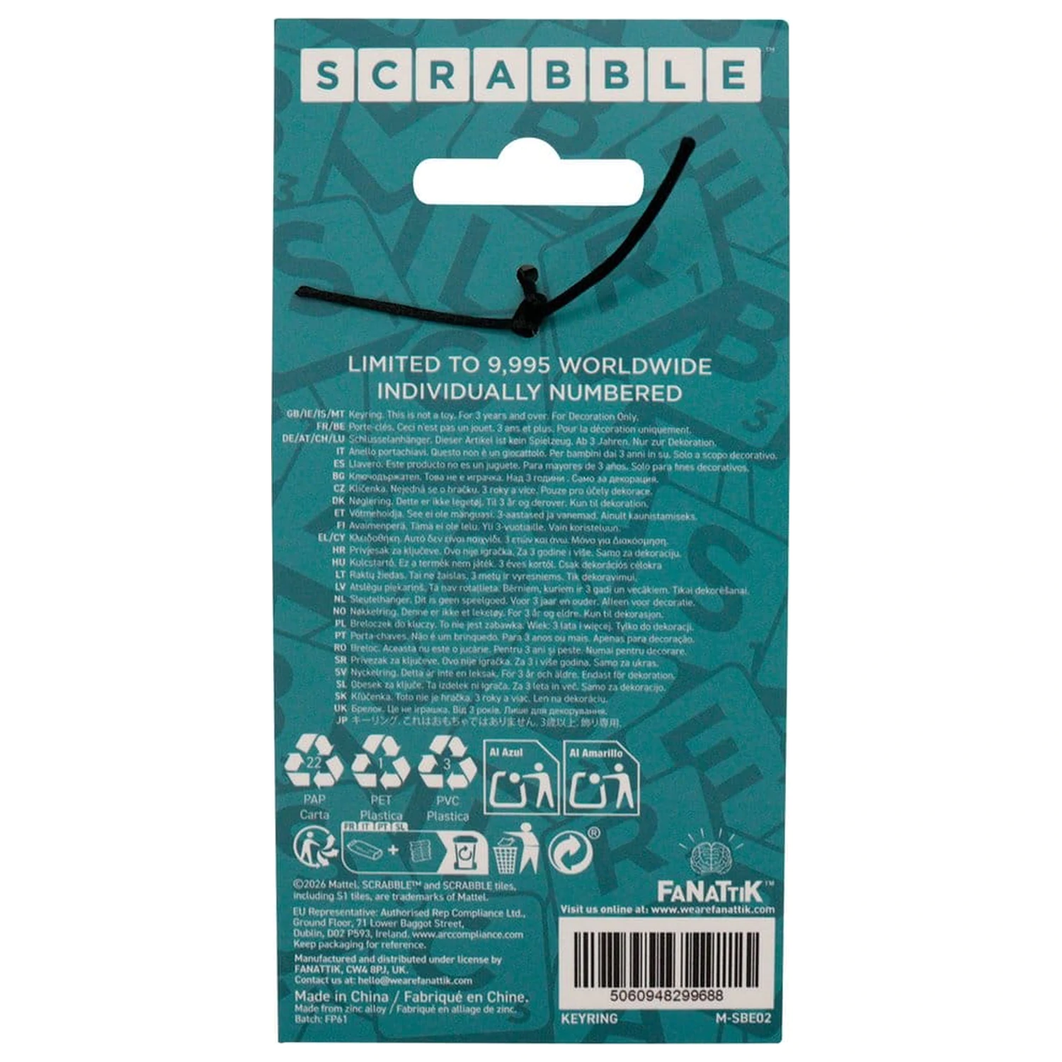Scrabble Keyring Keys Limited Edition product photo