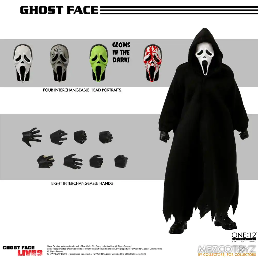 Scream Action Figure 1/12 Ghost Face 16 cm termékfotó