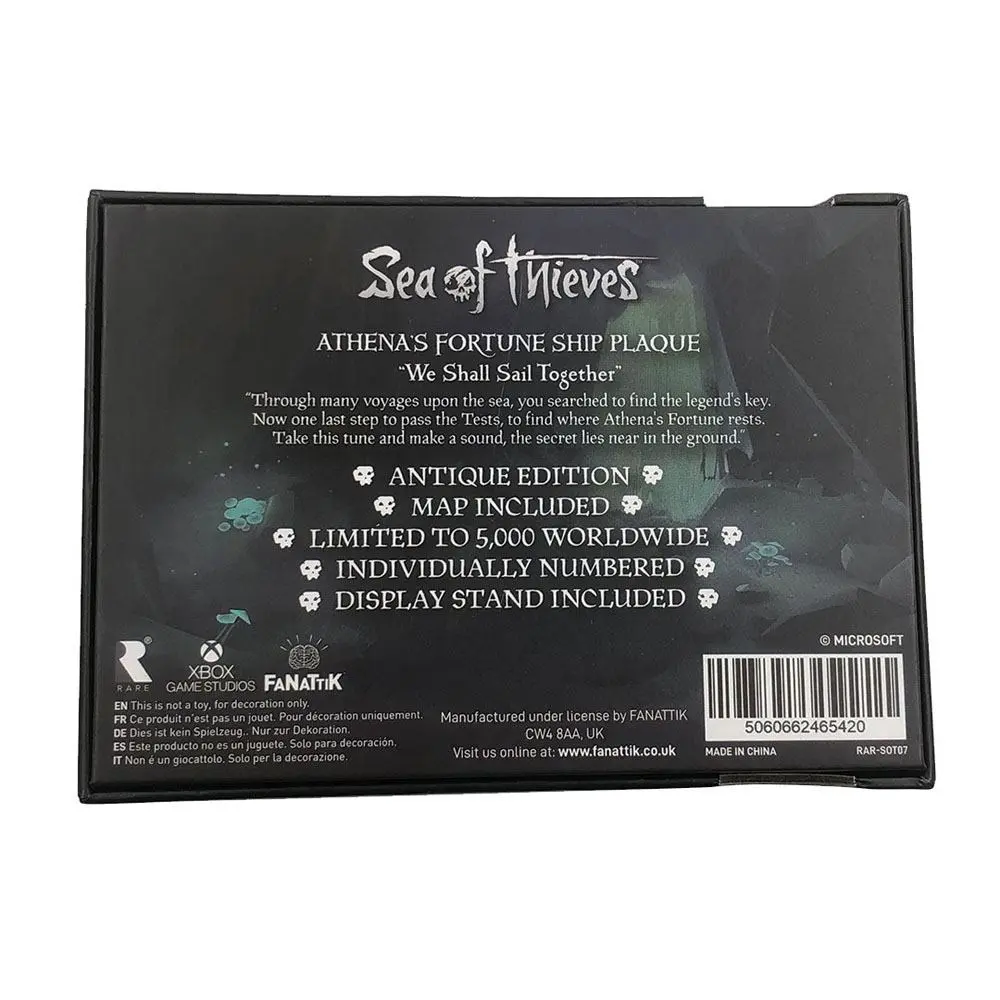 Sea of Thieves Athena's Fortune Ship Plaque Antique product photo