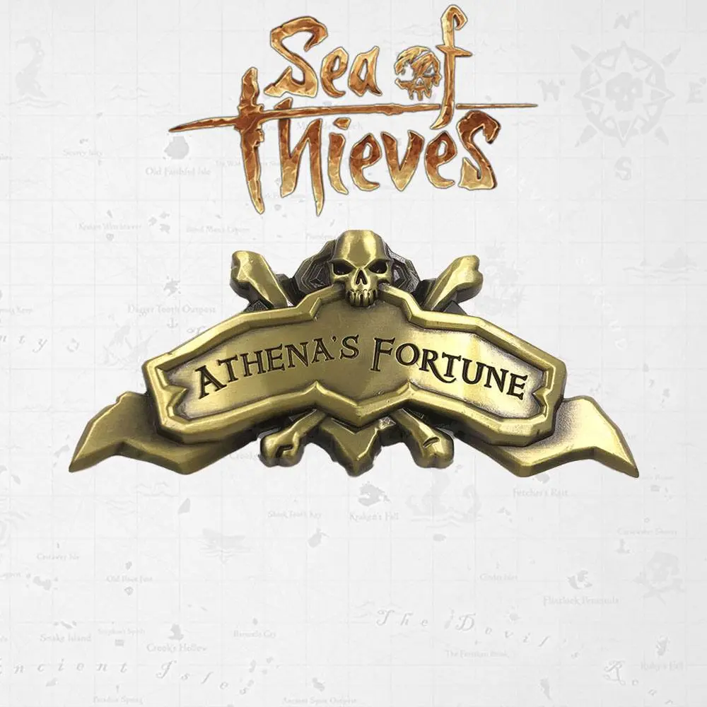 Sea of Thieves Athena's Fortune Ship Plaque Antique product photo