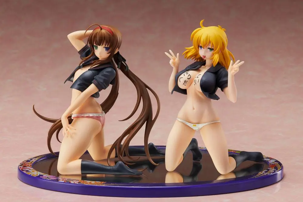 Senran Kagura NewWave Gburst PVC Statue 1/10 Ryobi x Ryona Bare Body Sailor Uniform Ver. 19 cm product photo