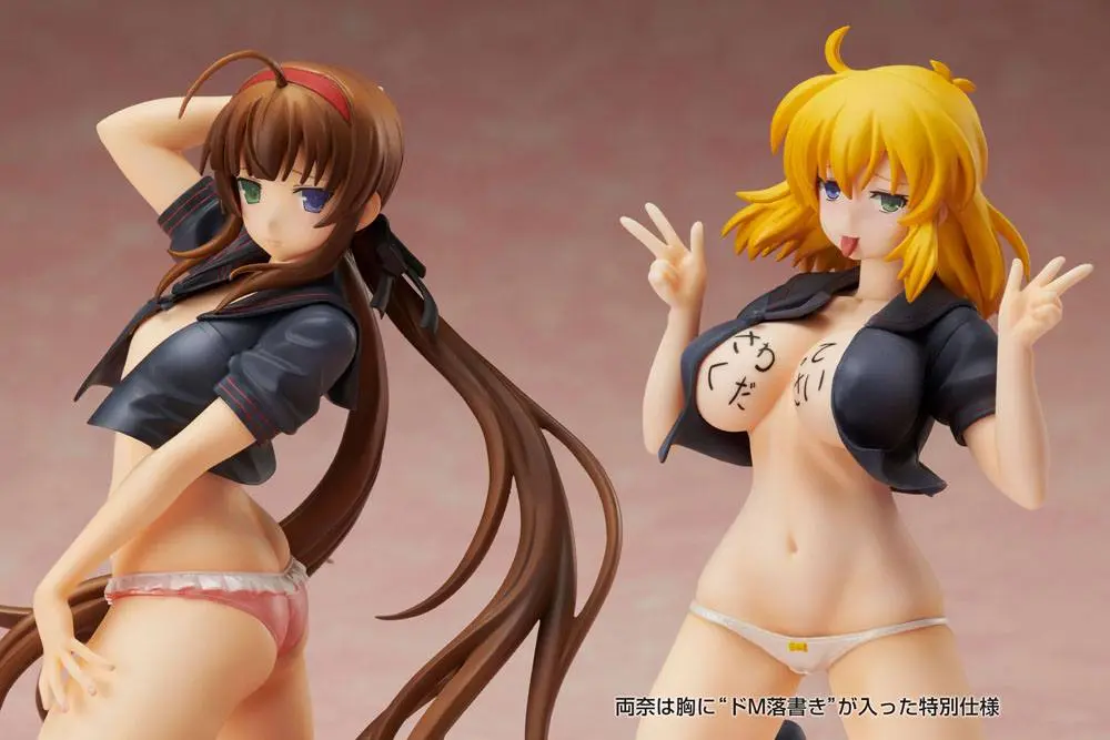 Senran Kagura NewWave Gburst PVC Statue 1/10 Ryobi x Ryona Bare Body Sailor Uniform Ver. 19 cm product photo