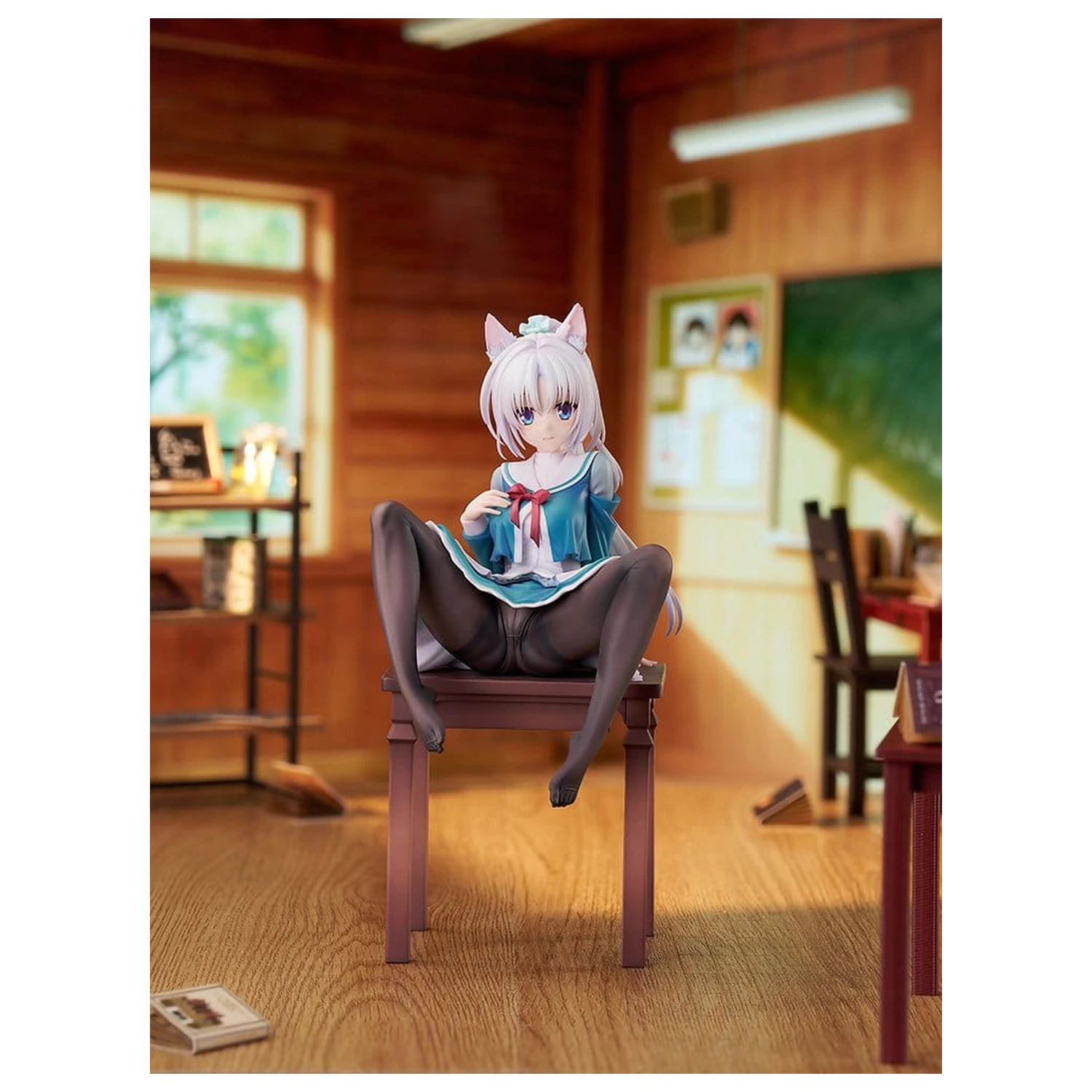 Senren*Banka PVC Figure 1/7 Yoshino Asatake Animal Ears School Uniform Ver. 21 cm product photo