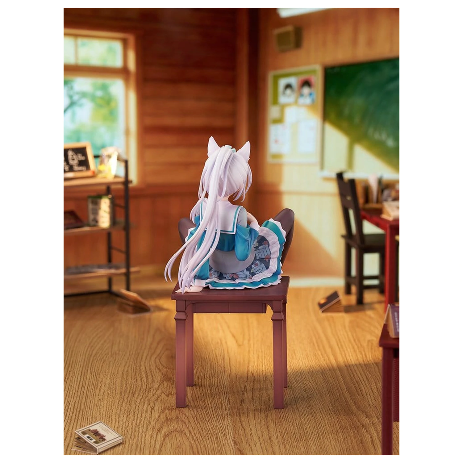 Senren*Banka PVC Figure 1/7 Yoshino Asatake Animal Ears School Uniform Ver. 21 cm product photo