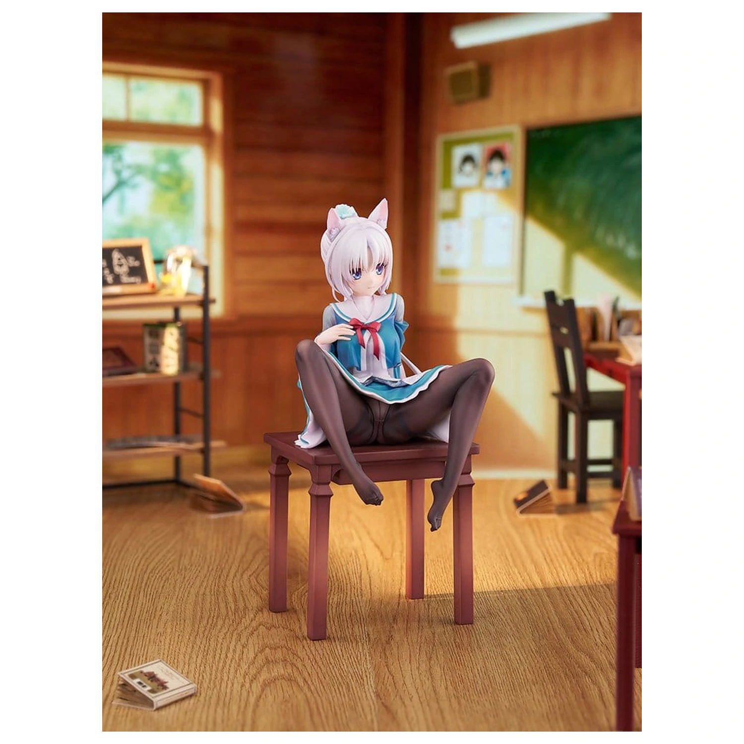 Senren*Banka PVC Figure 1/7 Yoshino Asatake Animal Ears School Uniform Ver. 21 cm product photo
