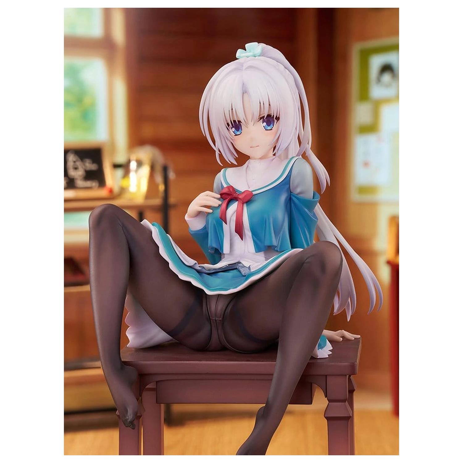 Senren*Banka PVC Figure 1/7 Yoshino Asatake Animal Ears School Uniform Ver. 21 cm product photo