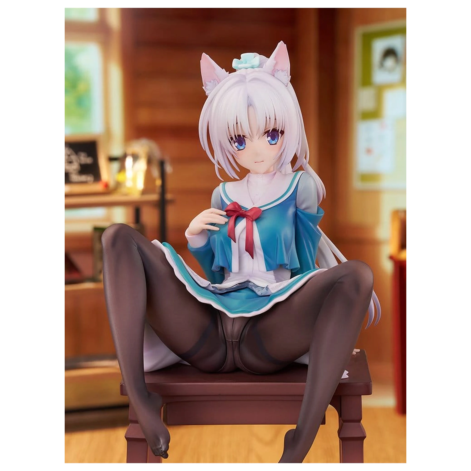 Senren*Banka PVC Figure 1/7 Yoshino Asatake Animal Ears School Uniform Ver. 21 cm product photo