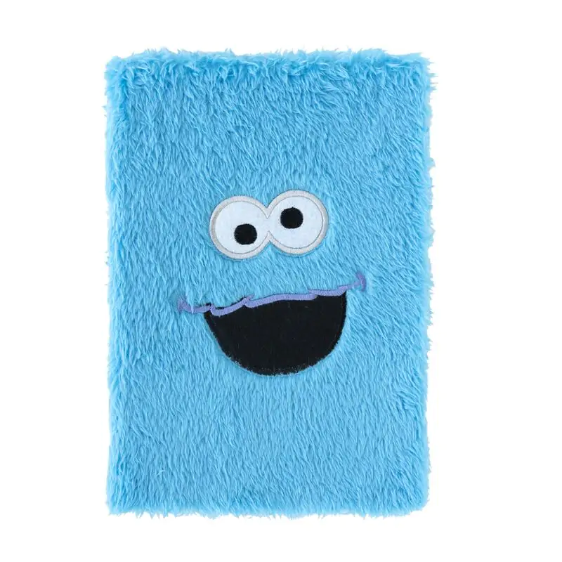 Sesame Street Cookie Monster A5 premium plush notebook termékfotó