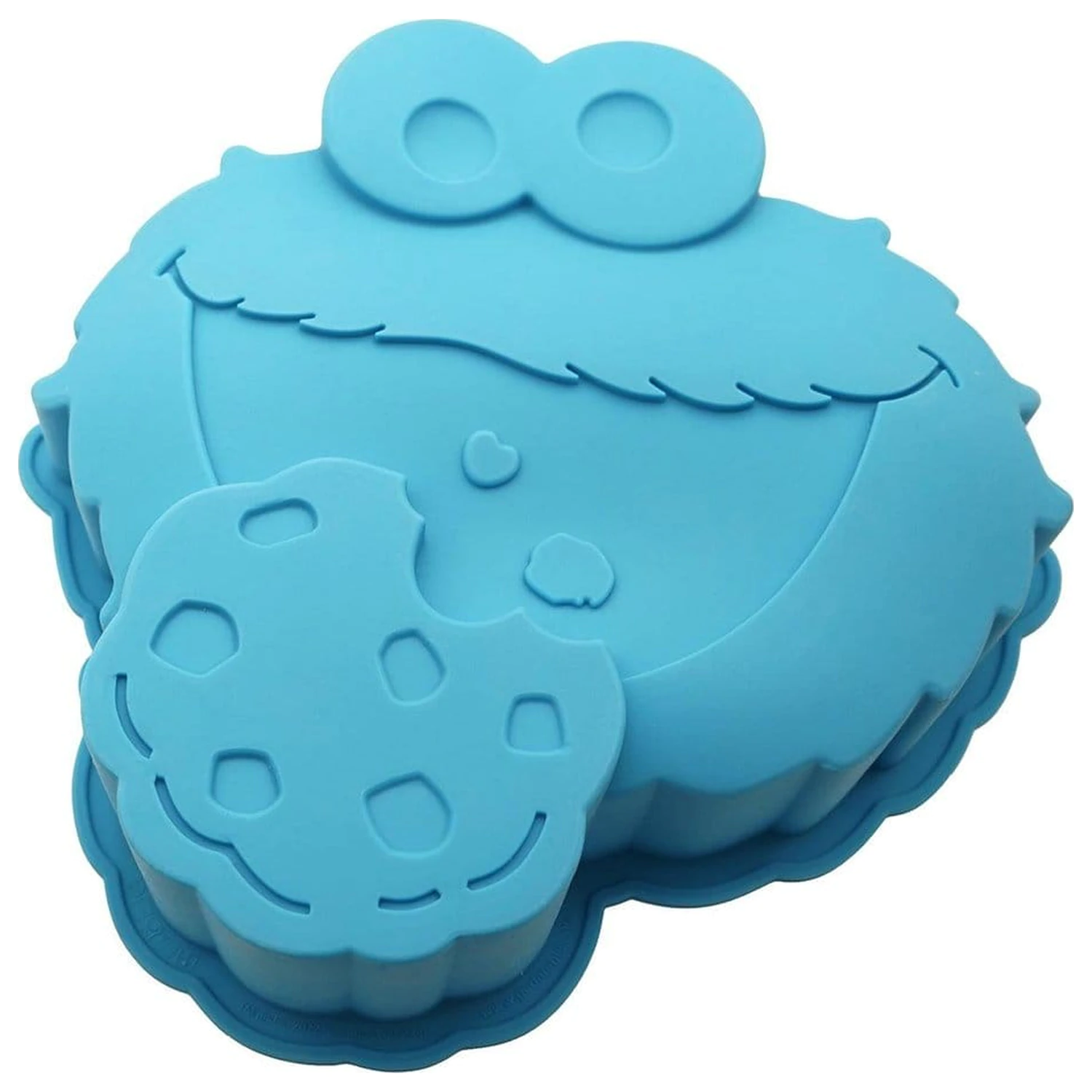 Sesame Street Silicone Baking Tray Cookie Monster blue product photo