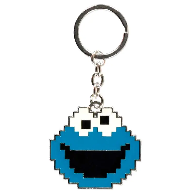 Sesamestreet Cookie Monster metal keychain termékfotó