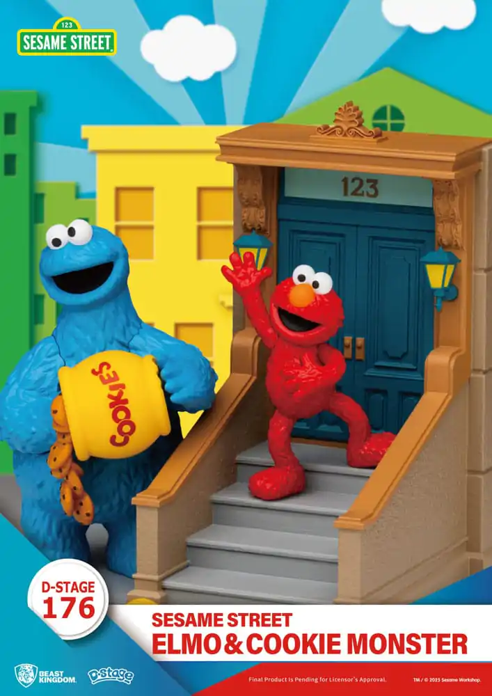 Sesame Street D-Stage PVC Statue Elmo & Cookie Monster 11 cm  product photo