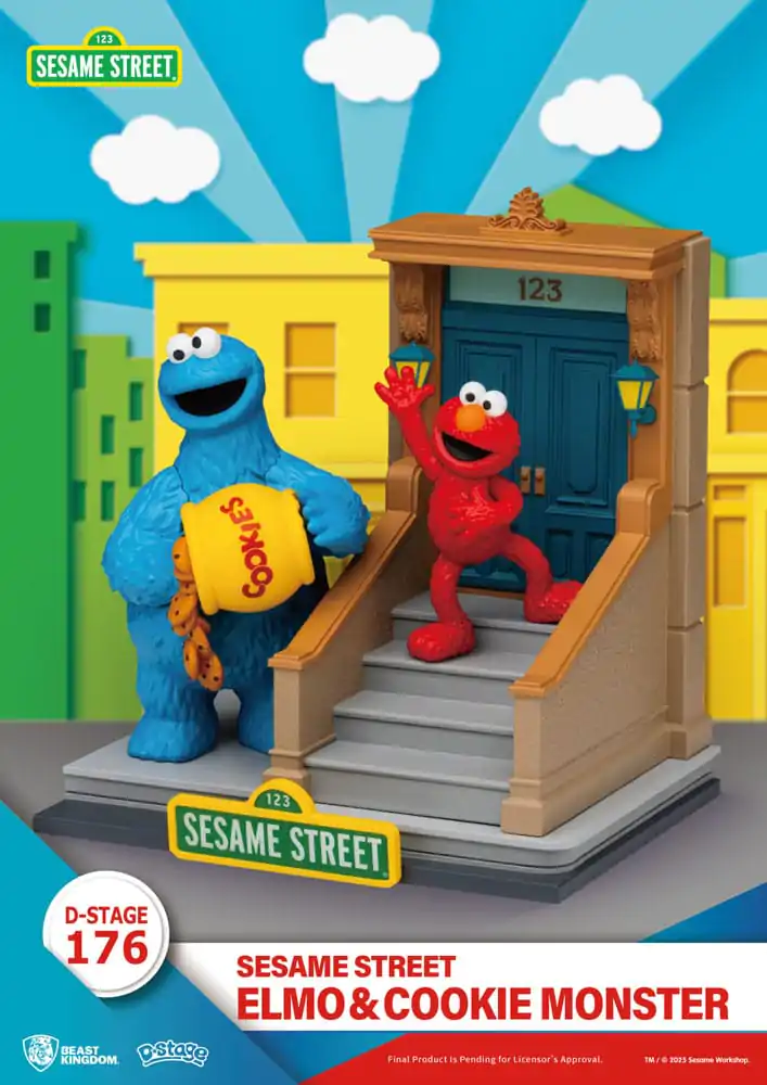 Sesame Street D-Stage PVC Statue Elmo & Cookie Monster 11 cm  product photo