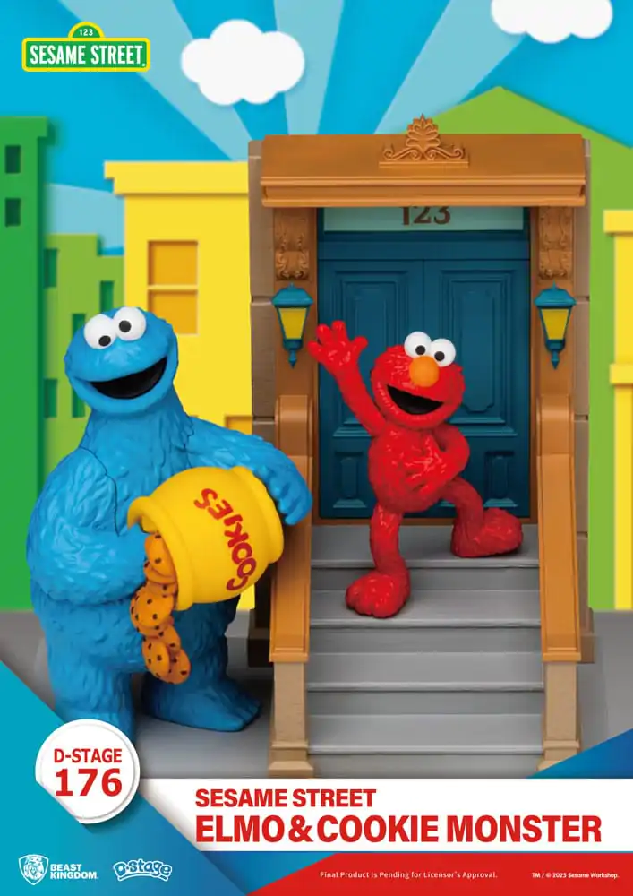 Sesame Street D-Stage PVC Statue Elmo & Cookie Monster 11 cm  product photo