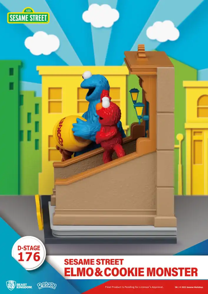 Sesame Street D-Stage PVC Statue Elmo & Cookie Monster 11 cm  product photo