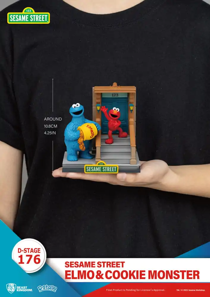 Sesame Street D-Stage PVC Statue Elmo & Cookie Monster 11 cm  product photo
