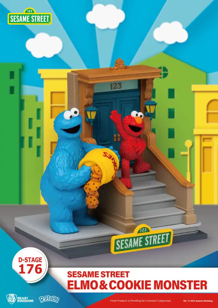 Sesame Street D-Stage PVC Statue Elmo & Cookie Monster 11 cm  product photo