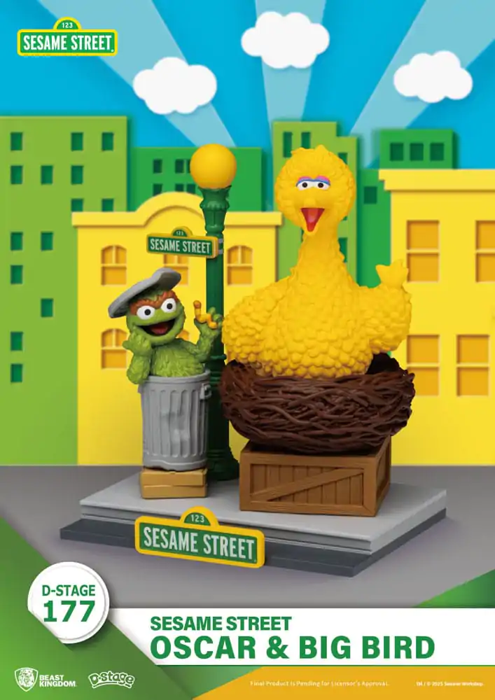 Sesame Street D-Stage PVC Statue Oscar & Big Bird 12 cm product photo