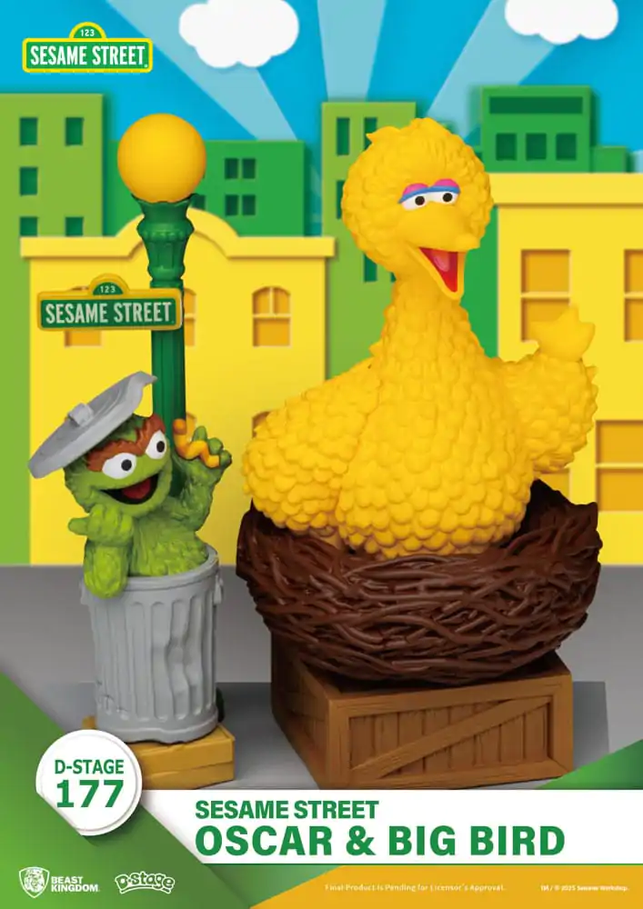Sesame Street D-Stage PVC Statue Oscar & Big Bird 12 cm product photo