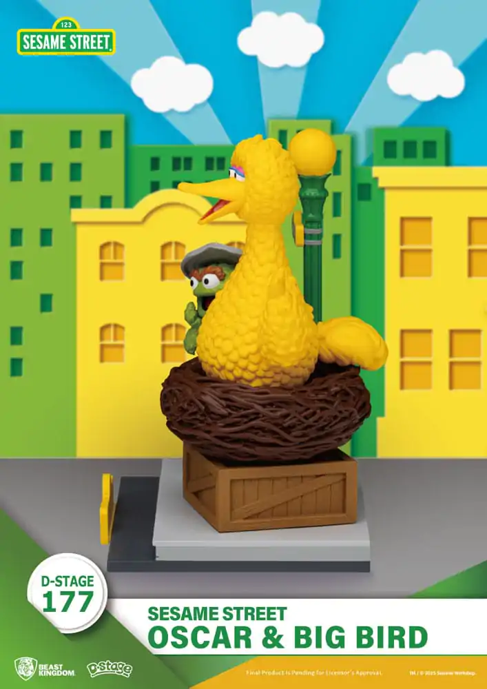 Sesame Street D-Stage PVC Statue Oscar & Big Bird 12 cm product photo