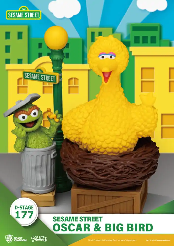 Sesame Street D-Stage PVC Statue Oscar & Big Bird 12 cm product photo