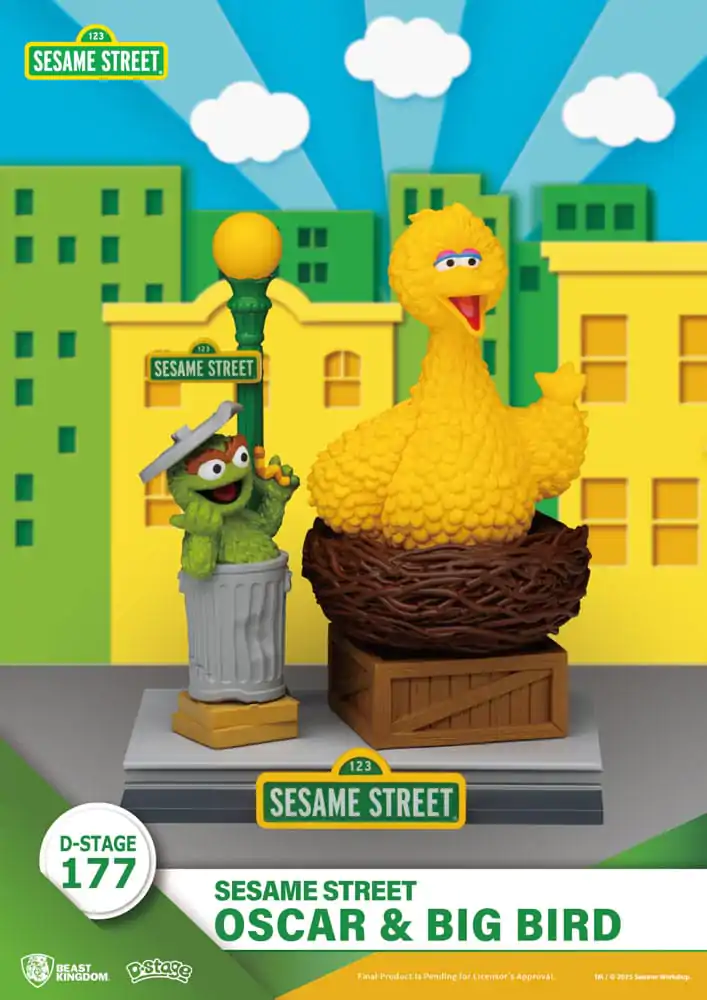 Sesame Street D-Stage PVC Statue Oscar & Big Bird 12 cm product photo