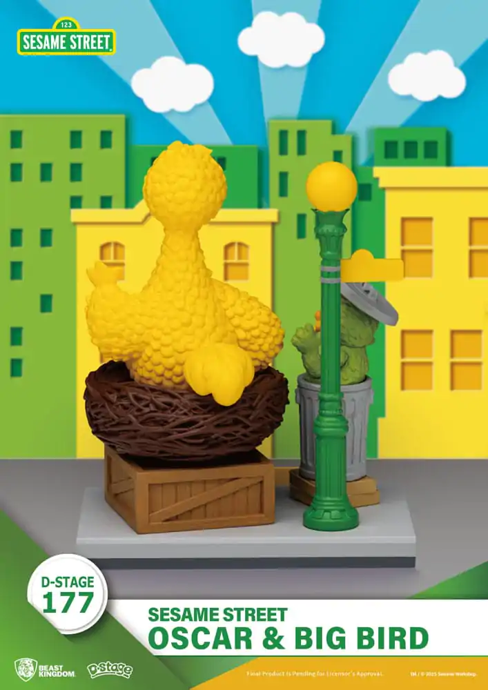 Sesame Street D-Stage PVC Statue Oscar & Big Bird 12 cm product photo
