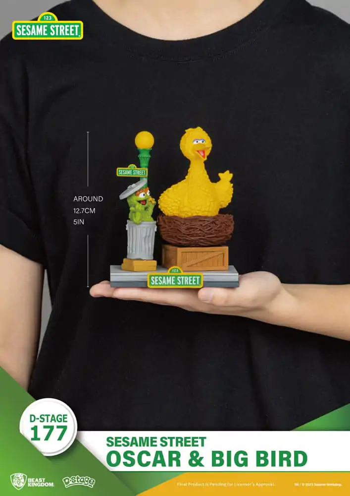 Sesame Street D-Stage PVC Statue Oscar & Big Bird 12 cm product photo