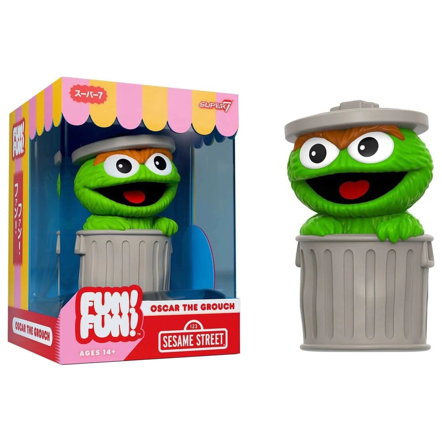 Sesame Street Fun! Fun! Soft Vinyl Figure Wave 01 - Oscar the Grouch 18 cm product photo