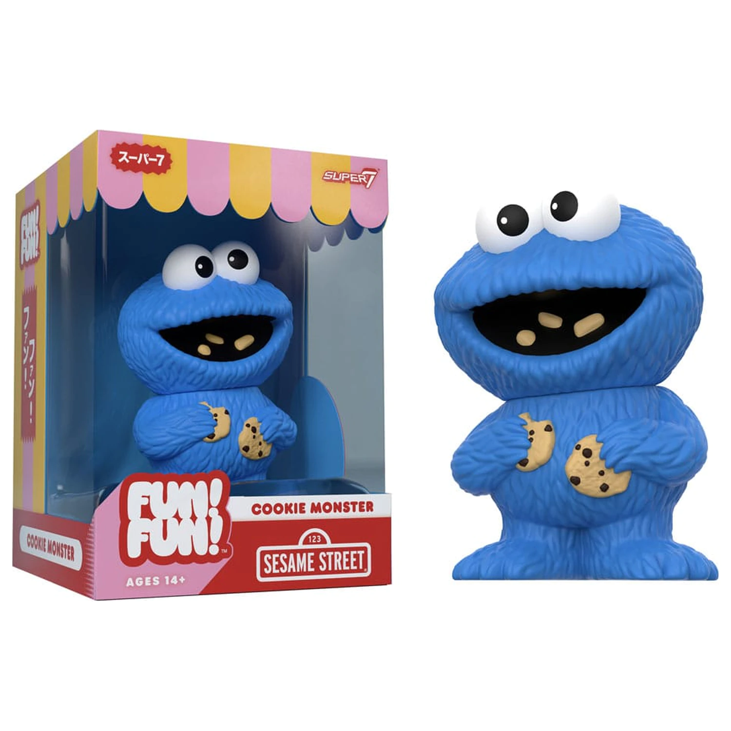 Sesame Street FUN! FUN! Vinyl Figure Wave 02 Cookie Monster 13 cm    product photo