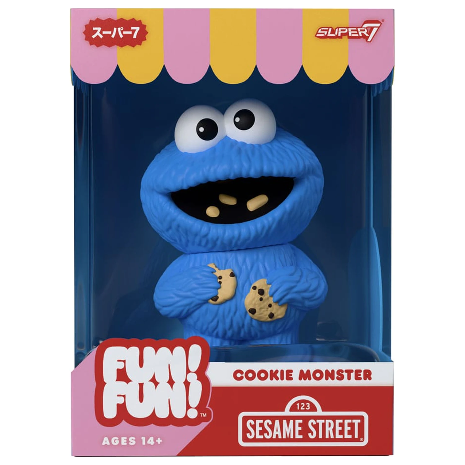 Sesame Street FUN! FUN! Vinyl Figure Wave 02 Cookie Monster 13 cm    product photo