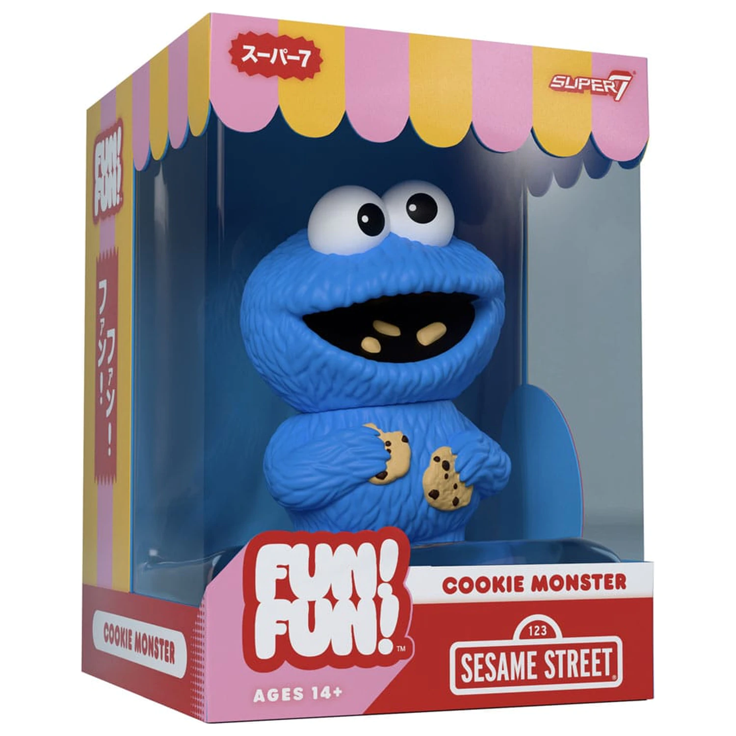 Sesame Street FUN! FUN! Vinyl Figure Wave 02 Cookie Monster 13 cm    product photo
