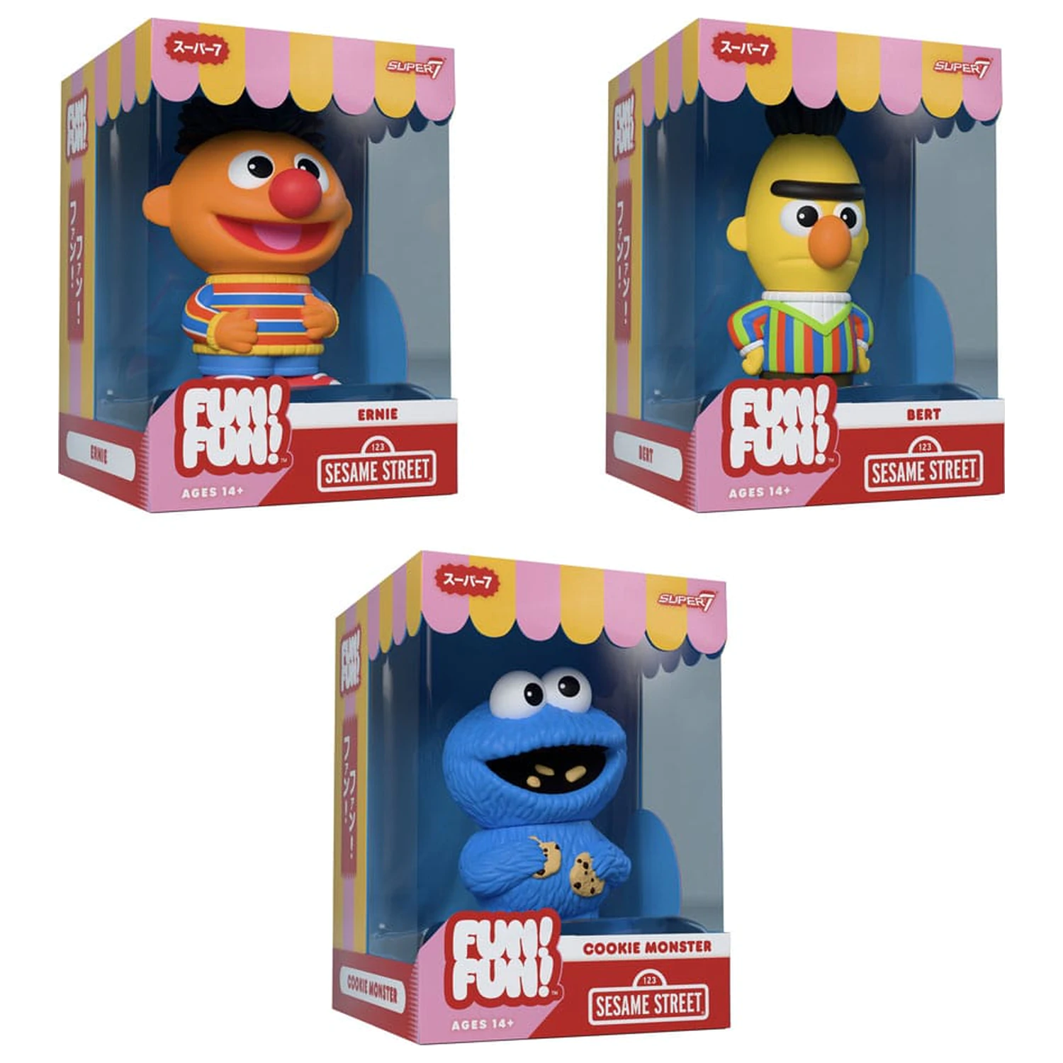 Sesame Street FUN! FUN! Vinyl Figure Wave 02 Ernie 13 cm   product photo
