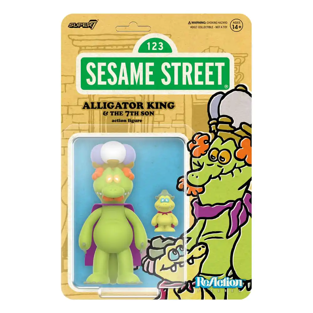 Sesame Street ReAction Action Figure Wave 04 Alligator King & 7th Son 10 cm product photo