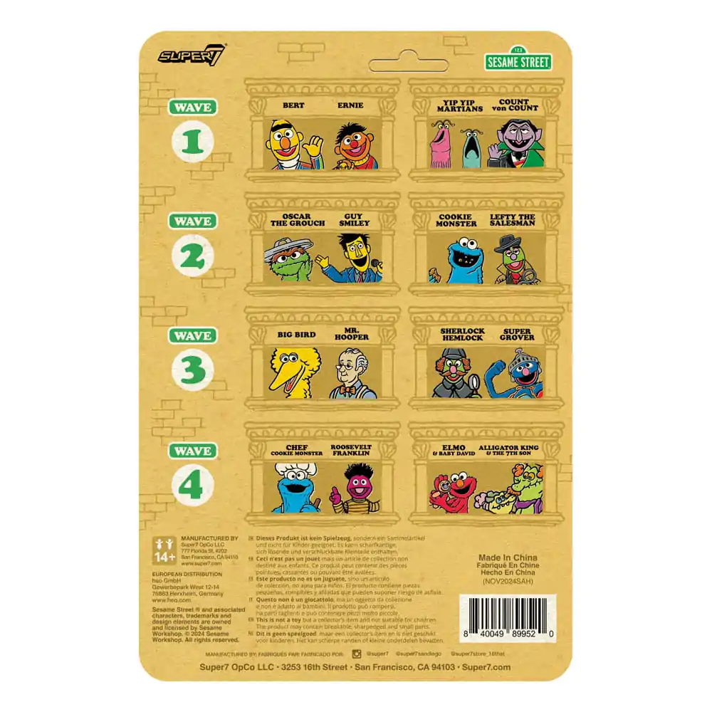 Sesame Street ReAction Action Figure Wave 04 Alligator King & 7th Son 10 cm product photo