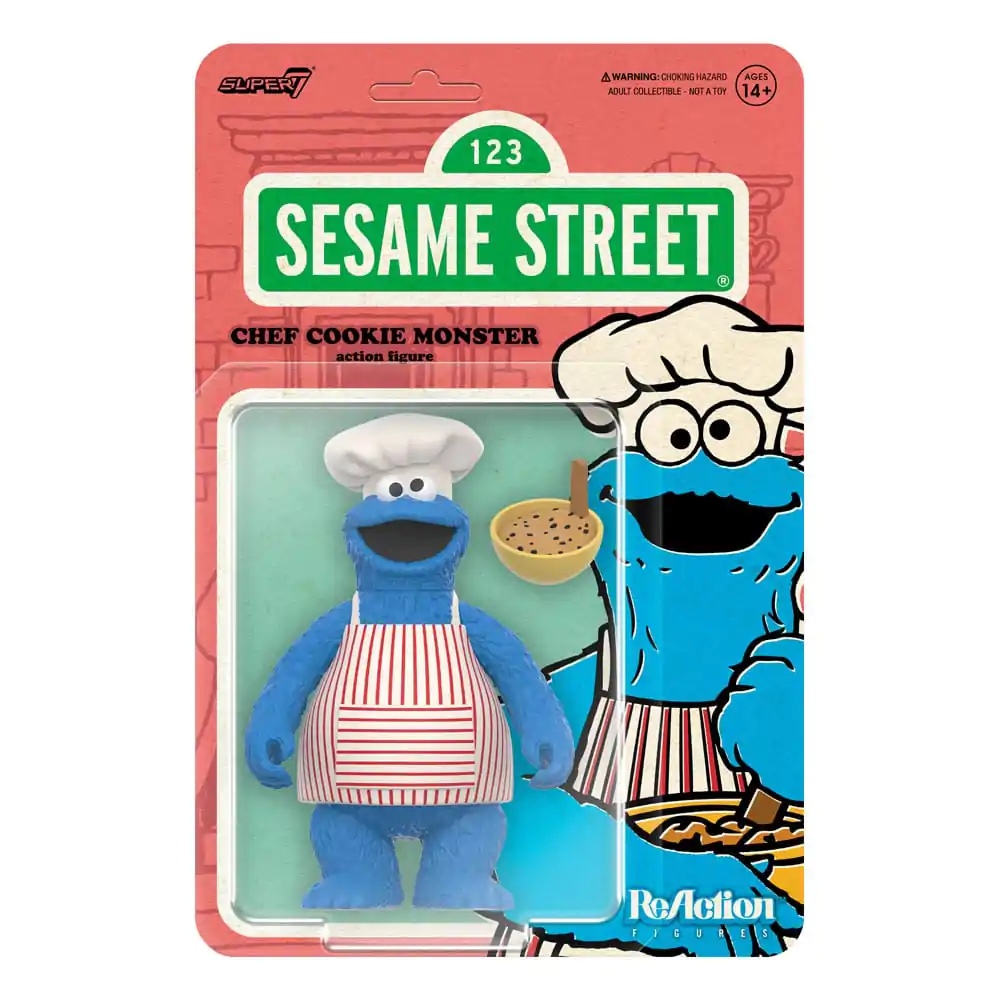 Sesame Street ReAction Action Figure Wave 04 Chef Cookie Monster 10 cm product photo