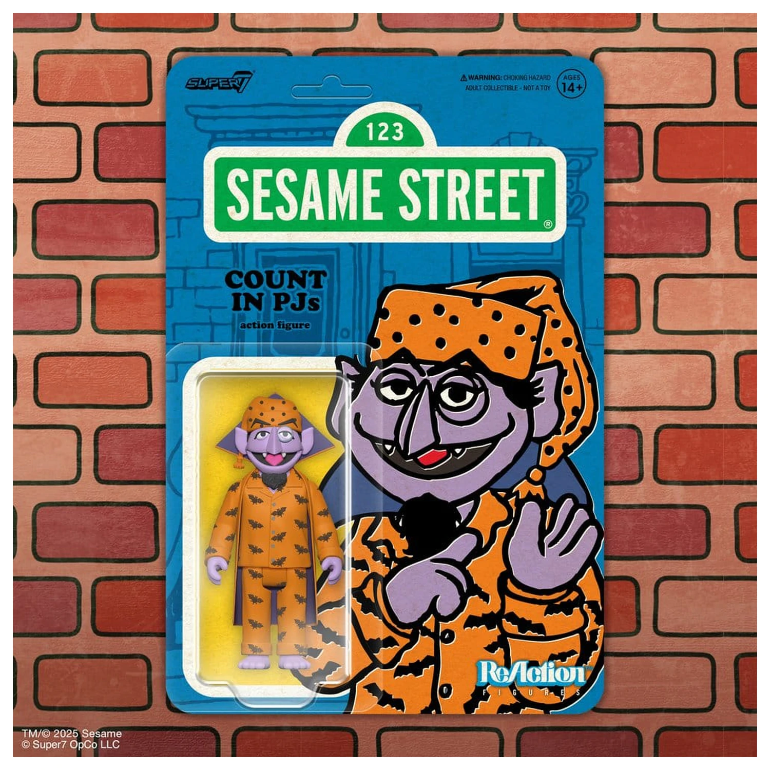 Sesame Street ReAction Action Figure Wave 06 Count Von Count (PJs) 10 cm       product photo