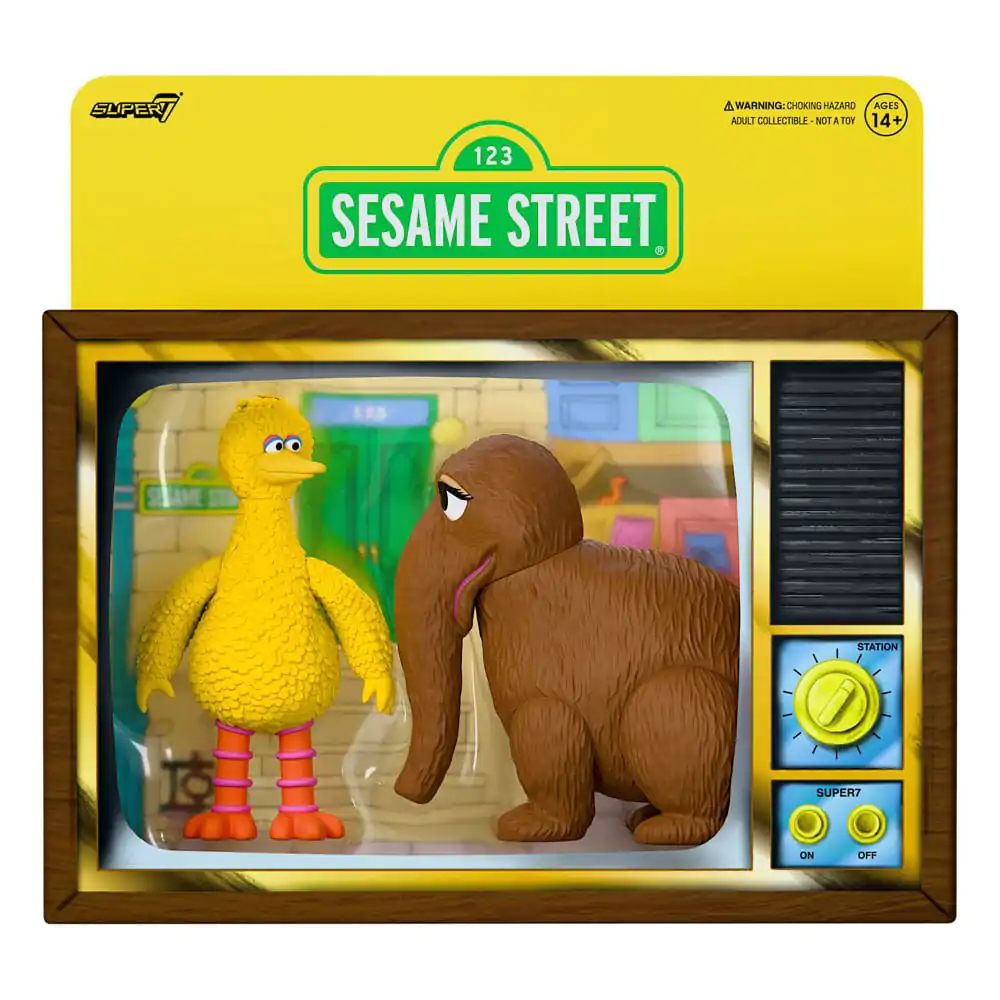 Sesame Street ReAction Action Figures 2-Pack Big Bird and Mr. Snuffleupagus 10 cm product photo