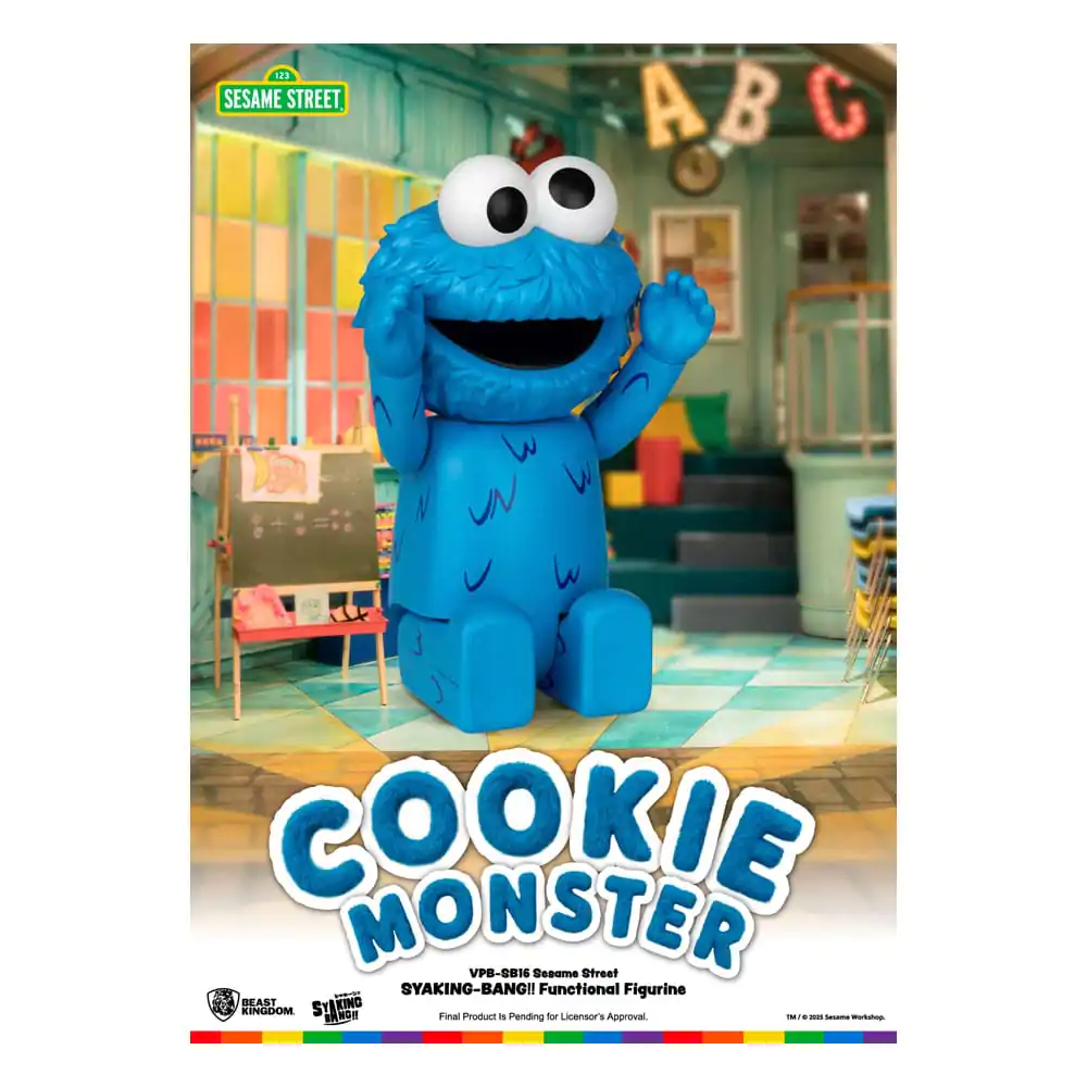 Sesame Street Syaking Bang Series PVC coin bank Cookie Monster 47 cm product photo