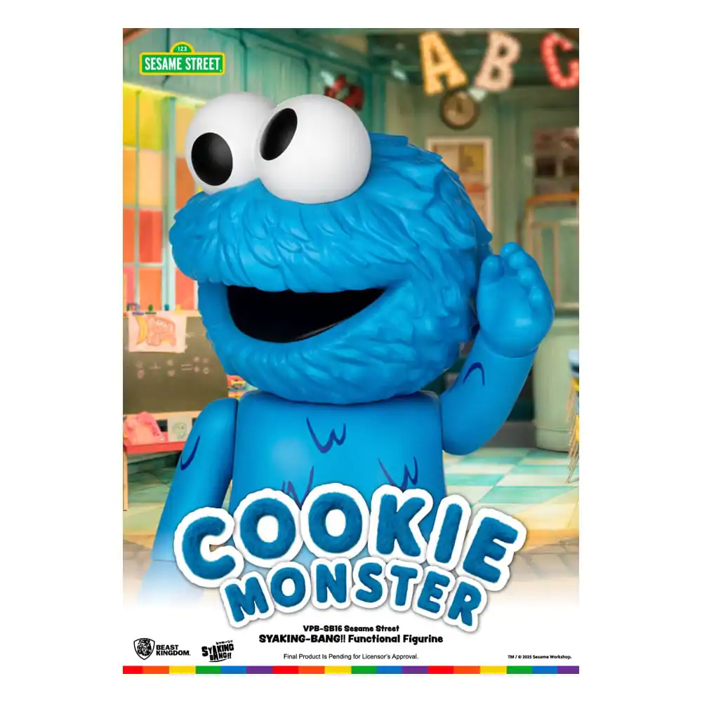 Sesame Street Syaking Bang Series PVC coin bank Cookie Monster 47 cm product photo