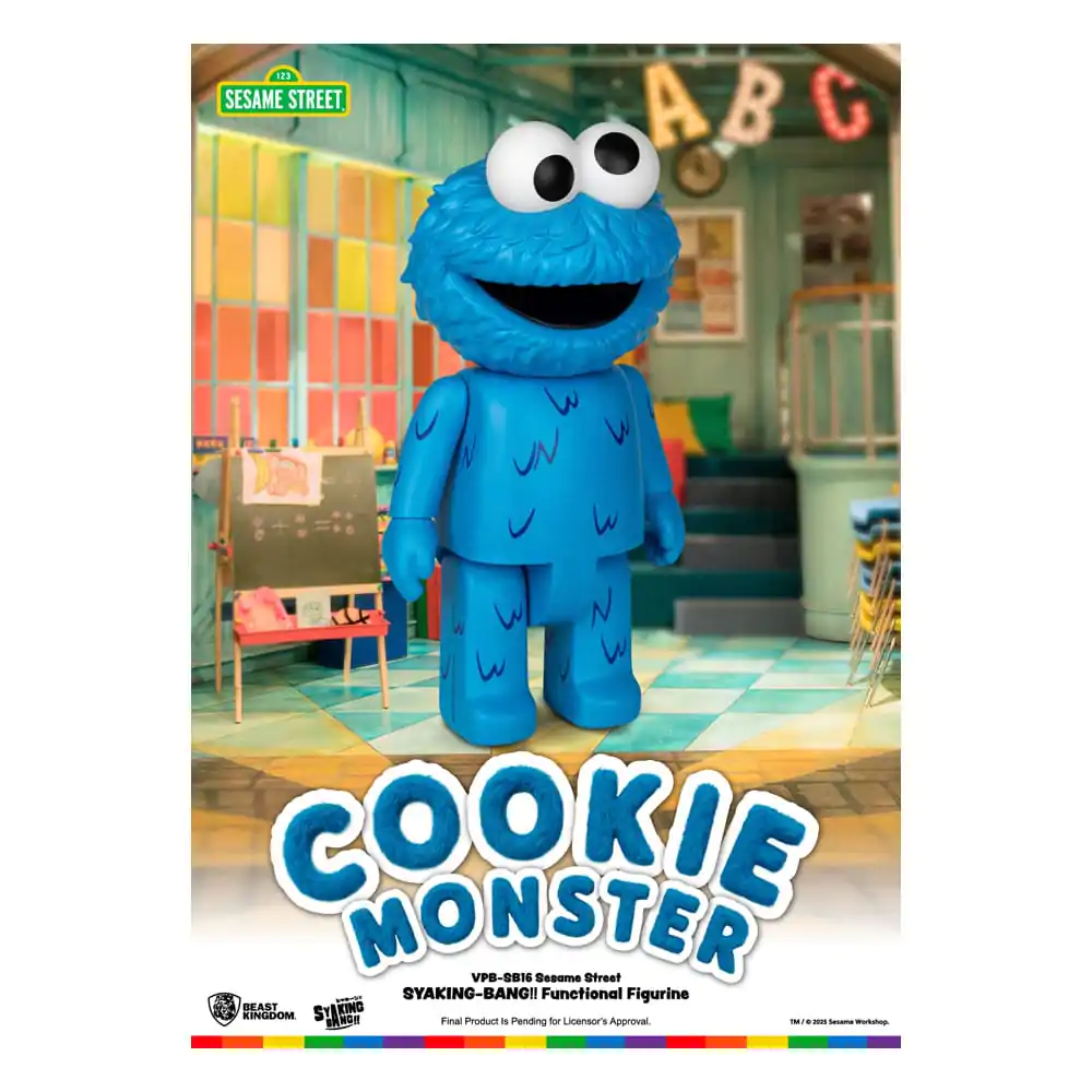 Sesame Street Syaking Bang Series PVC coin bank Cookie Monster 47 cm product photo