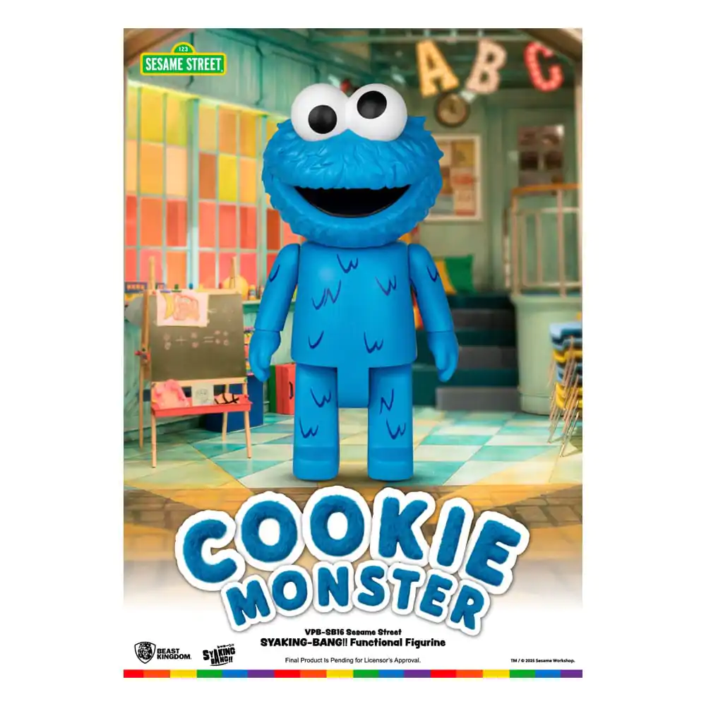 Sesame Street Syaking Bang Series PVC coin bank Cookie Monster 47 cm product photo