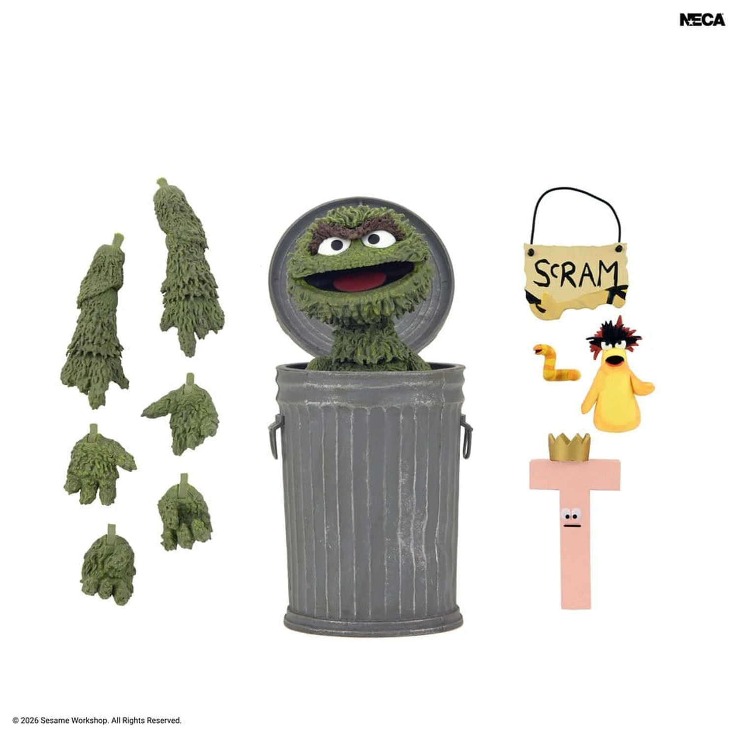 Sesame Street Ultimate Action Figure Oscar the Grouch 18 cm product photo