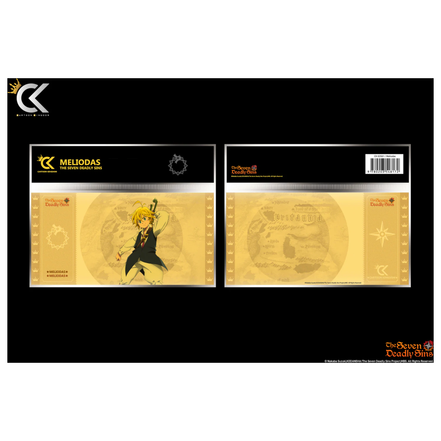 Seven Deadly Sins Meliodas Golden Ticket product photo