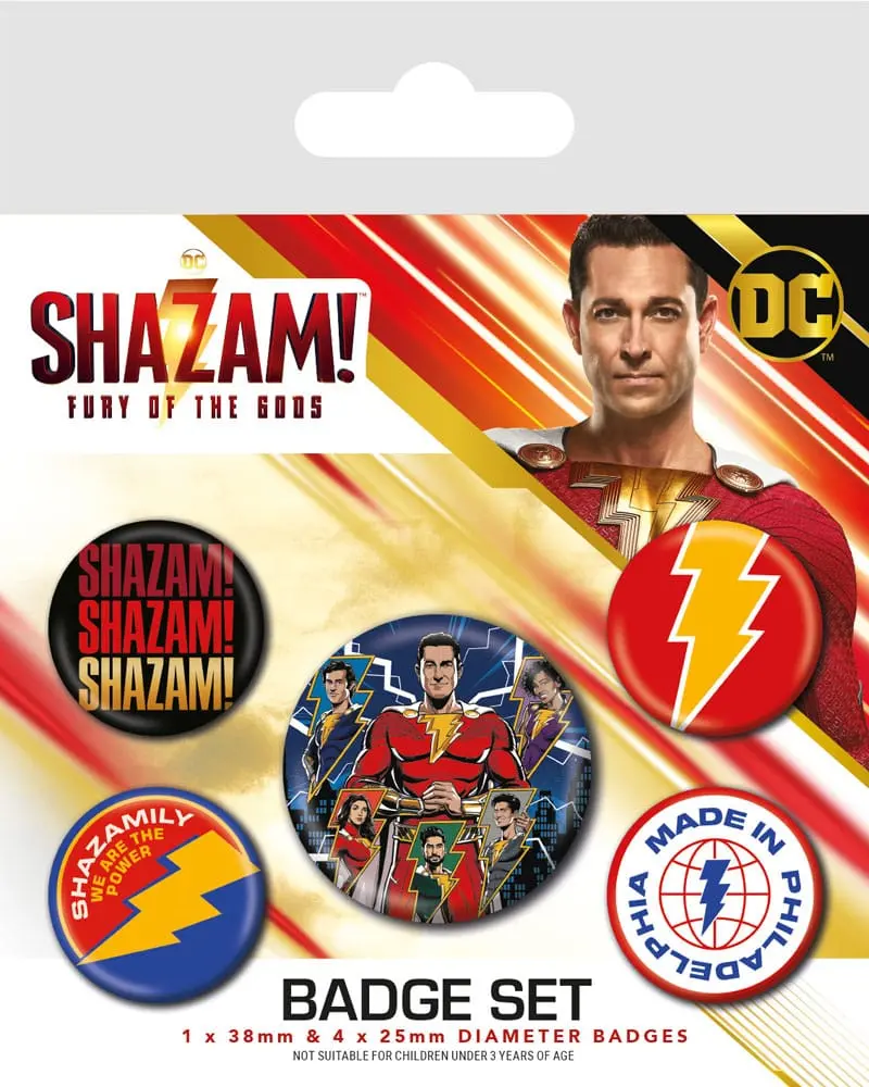 Shazam! Pin-Back Buttons 5-Pack Fury of the Gods product photo