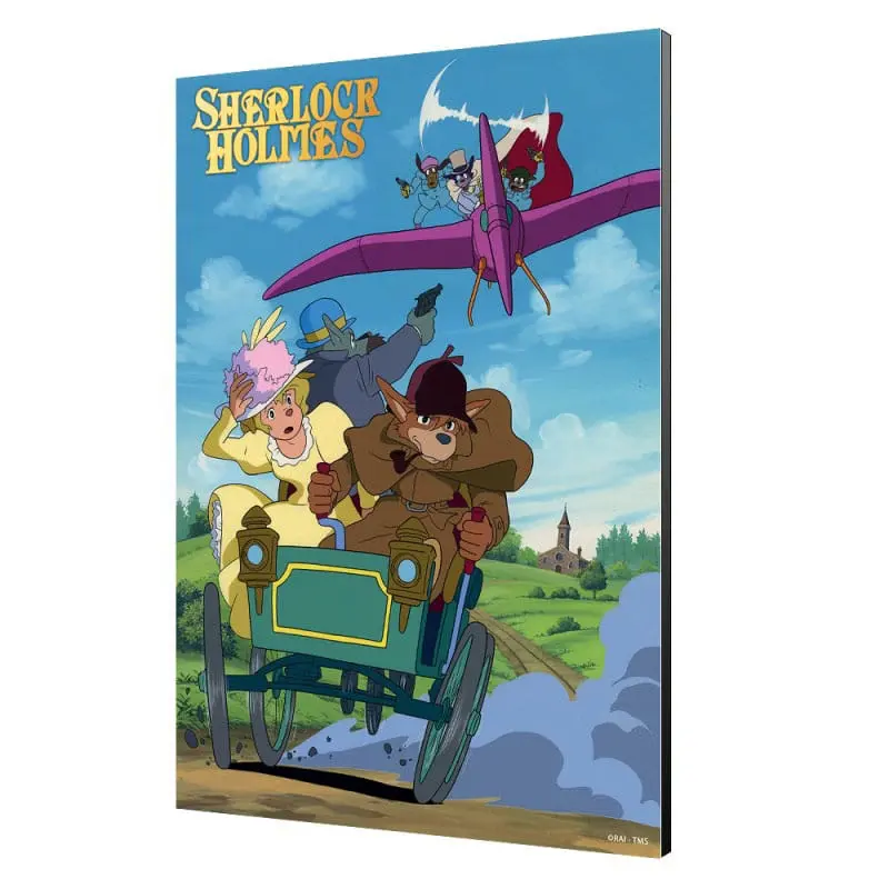 Sherlock Holmes Wooden Wall Art Sherlock vs Moriarty 35 x 50 cm product photo